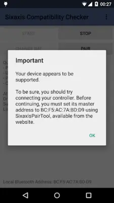 Sixaxis Compatibility Checker android App screenshot 3